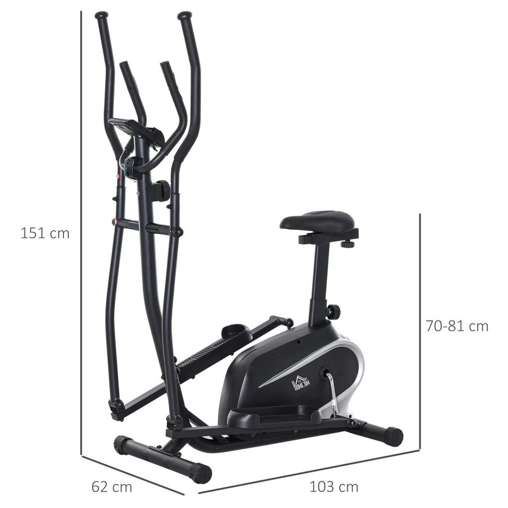 Ellittica da Casa con Schermo LCD ¨C Minimal ¨C 103x62x151cm Nero