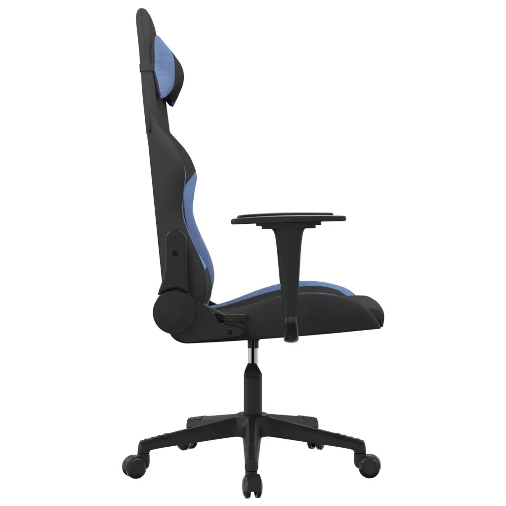 Sedia da Gaming Nero e Blu in Tessuto 3143739