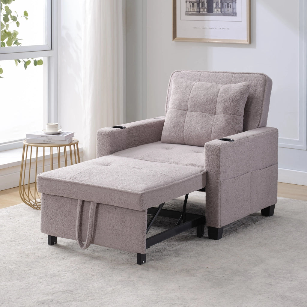 Divano letto estraibile 3 in 1 - Zephmum- Con porta bicchieri e USB