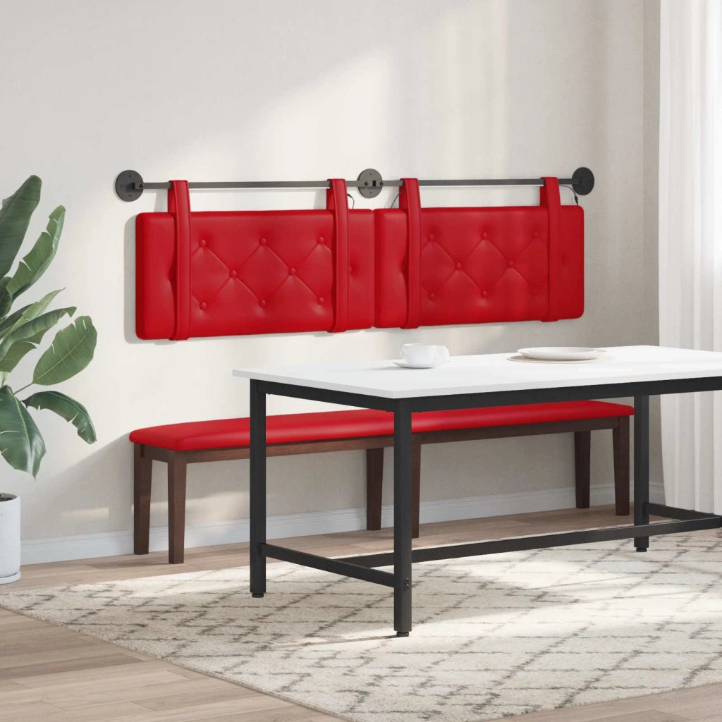 Testiera sospesa Con luce LED Rosso Similpelle 3424237