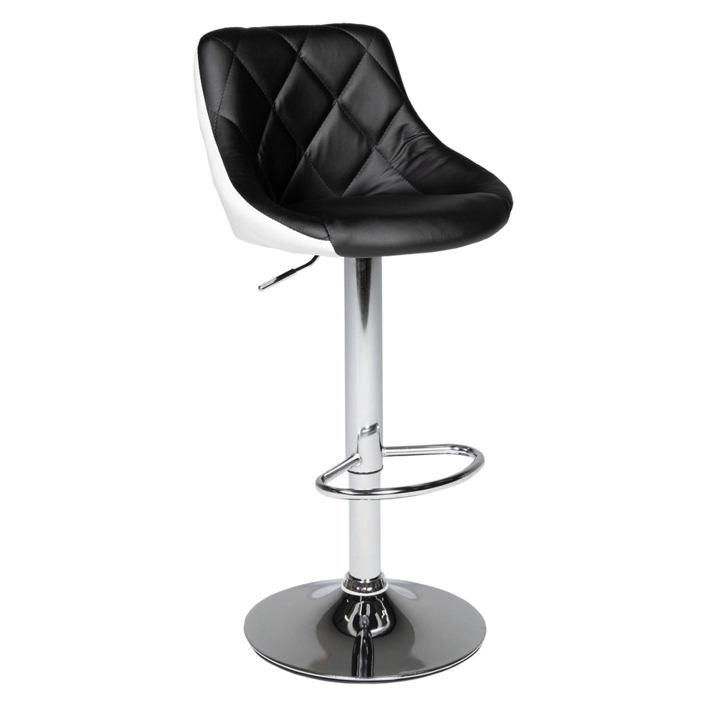 Sgabello da bar bianco e nero JASPER