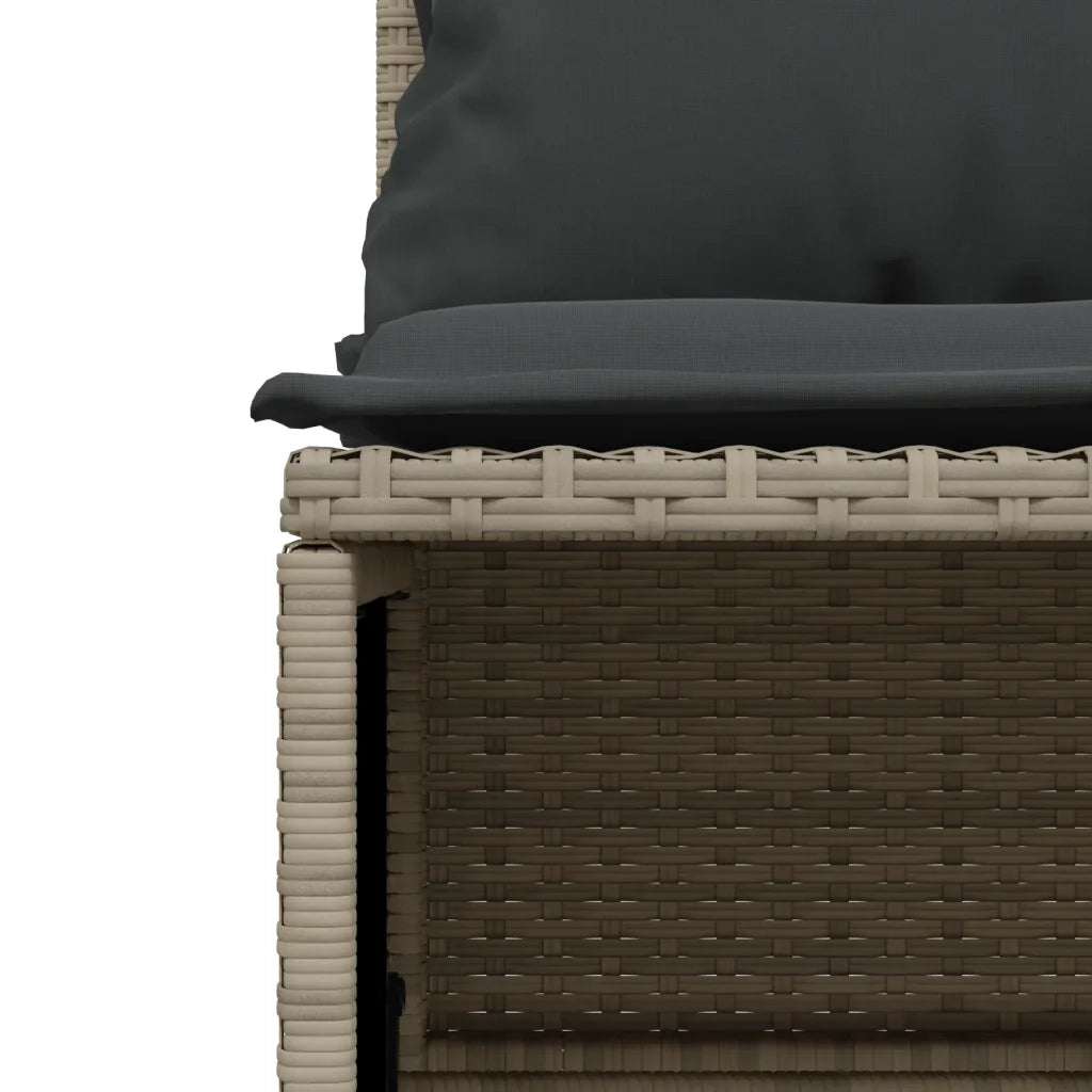 Set Divano da Giardino 5pz con Cuscini Grigio Chiaro Polyrattan 3261526