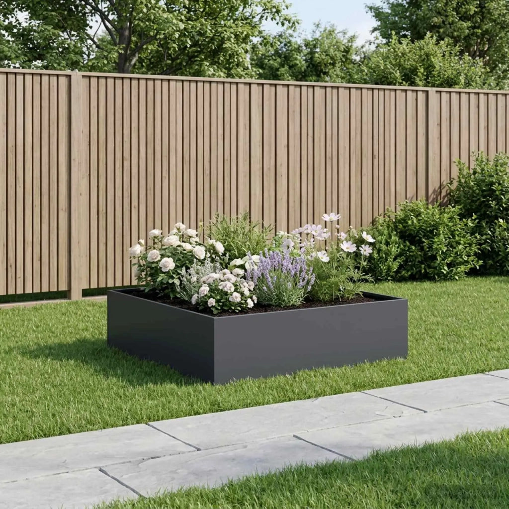 Vaso da giardino Antracite 80 x 80 x 30 cm 8005068