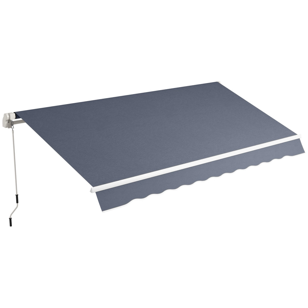 Tenda da Sole per Esterno a Bracci Avvolgibile ¨C Minimal ¨C Grigio 360x250 cm