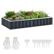Cassone da Giardino ¨C Minimal ¨C 174x90x30 cm Grigio Acciaio