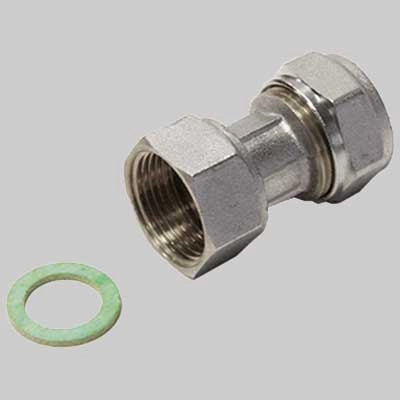 RACCORDO A COMPRESSIONE DIRITTO CON GIRELLO  20 x 1/2     TIEMME