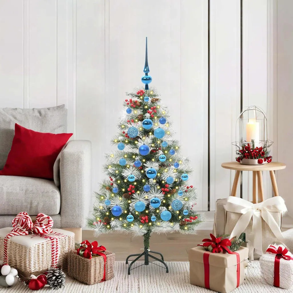 Albero di Natale artificiale Verde e bianco 120 cm 3395168