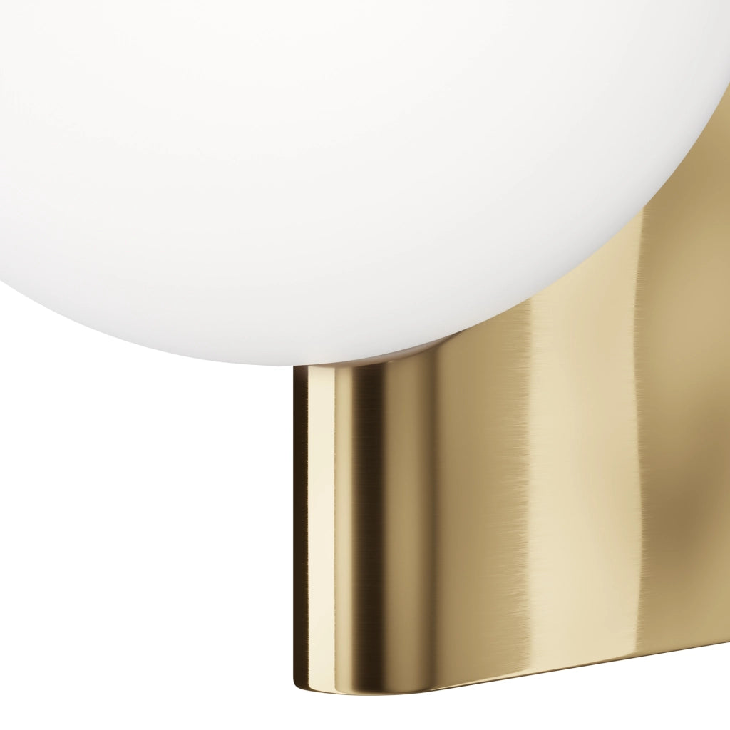Applique Maytoni Avant-garde ottone vetro sfera bianca G9