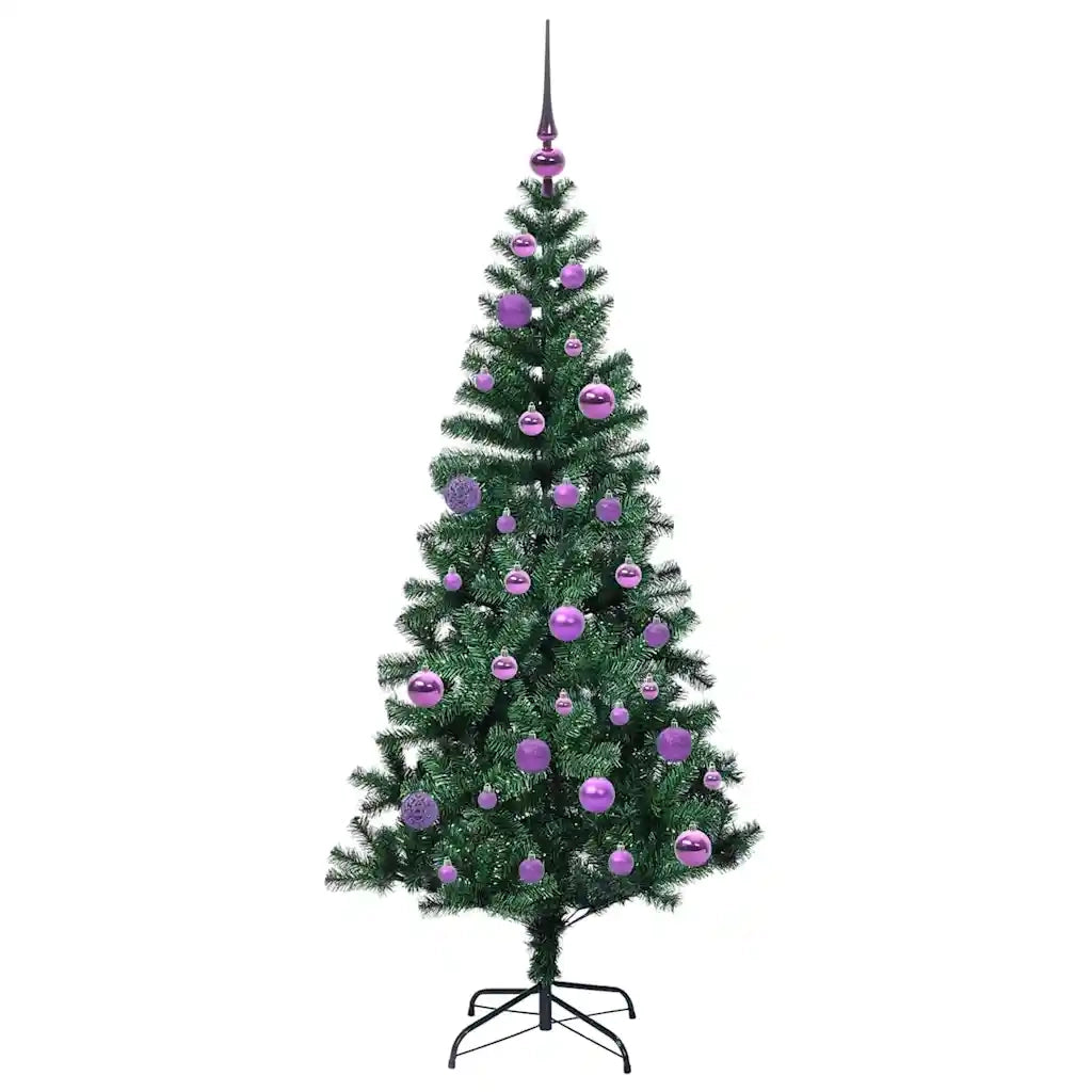 Albero di Natale | Decorazioni natalizie artificiale con luci integrate Verde 150 cm