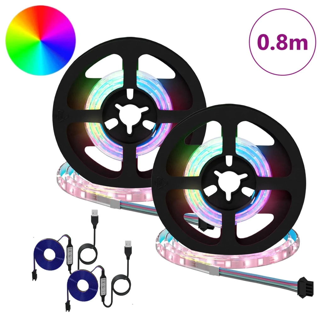 Striscia LED 2 pz Nero e trasparente 400 mm Rame e plastica CFW3100812