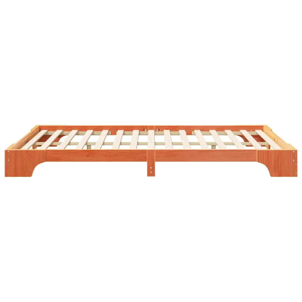 Struttura del letto Marrone 140 x 220 cm Pino massello 872922