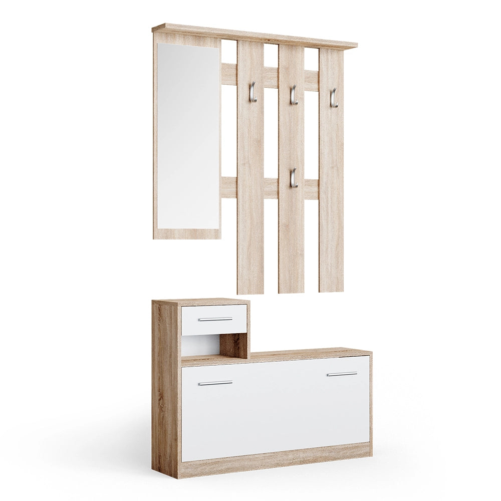 Vicco Appendiabiti Sonoma/Bianco 100 x 111.6 cm