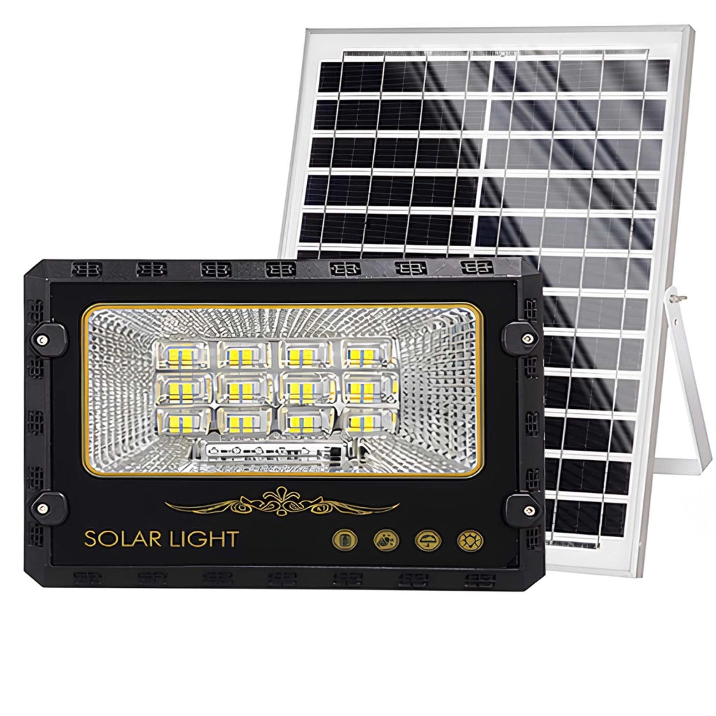 Proiettore Solare LED Esterno 9000K con Rilevamento Automatico Nero Avizar