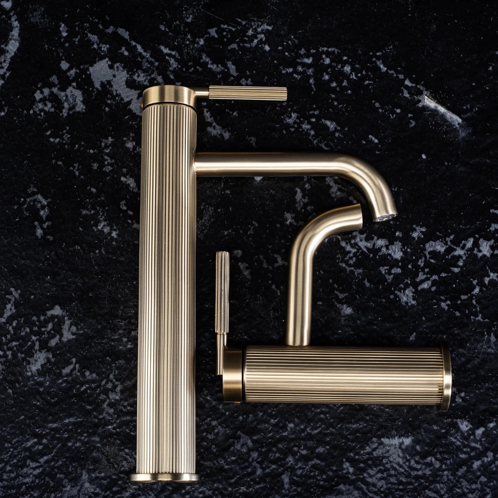 Rubinetto Da Lavabo Rea Argon Brush Gold High