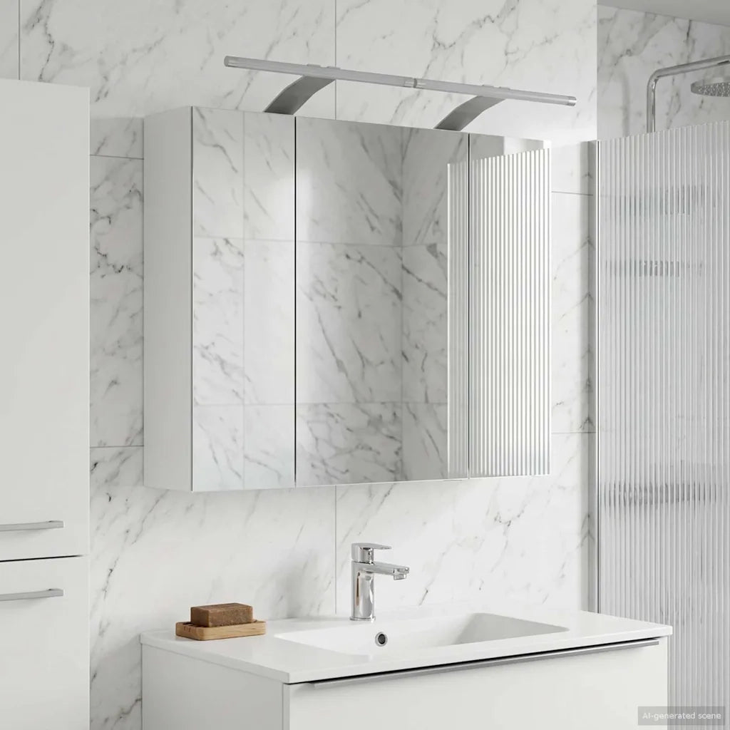 Mobiletto per specchio da bagno Bianco 60 x 14,5 x 50 cm 889079