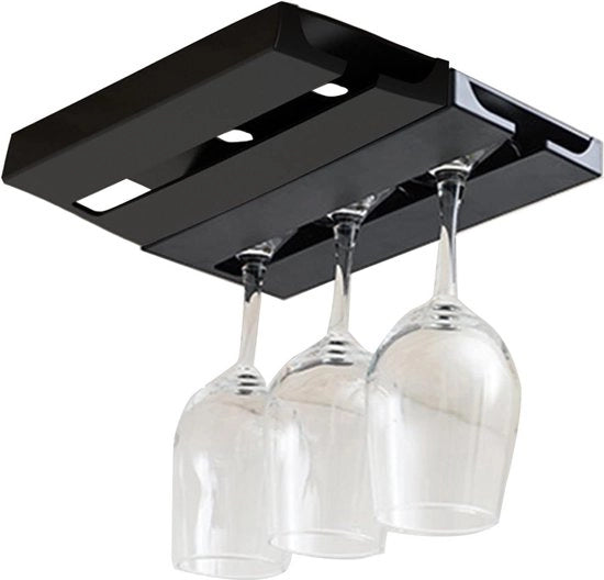 Wine Glass Holder - Spaziatore - Set da 2 - Nero - Materiale HIPS