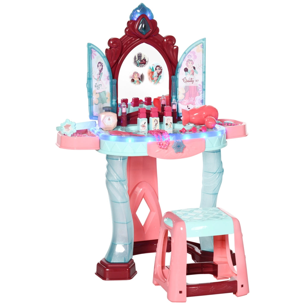 Tocador de Maquillaje Infantil con Specchio e Luce ¨C Minimal ¨C 57x34x76 cm Multicolor