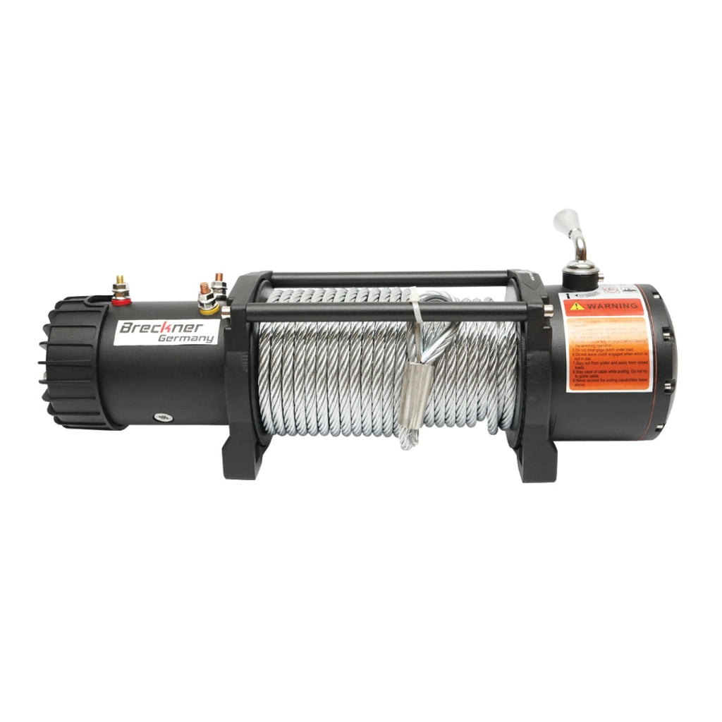 Verricello elettrico con telecomando 12V, 5 CV, cavo in acciaio 4,3T (9500 libbre) 9x24m solenoide 400A Breckner Germany
