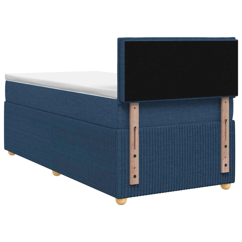 Letto box spring con materasso Blu 90 x 200 cm Tessuto 3452854