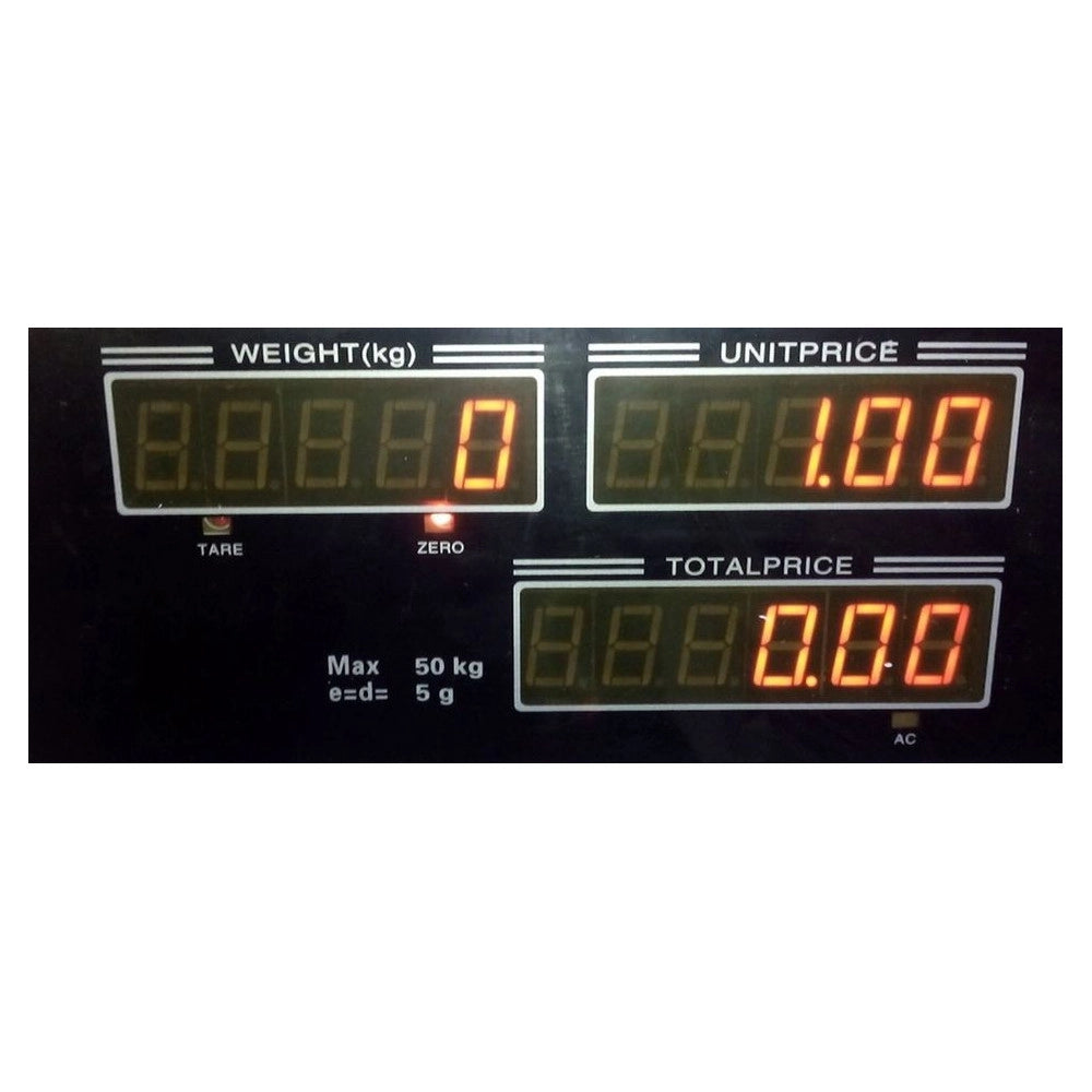 Trade Shop - Bilancia Professionale Da Banco Digitale Max 50kg 5 Gr Con Display Con Scontrino -