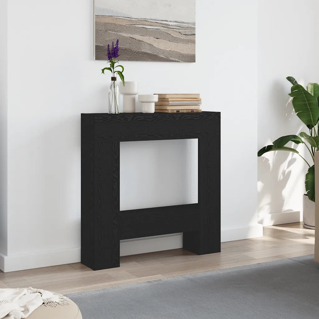 Cornice per Camino Rovere Nero 81x18x82 cm in Truciolato CFW1302509