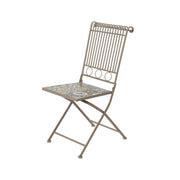 SEDIA BISTROT 50X38XH92CM IN FERRO TORTORA.