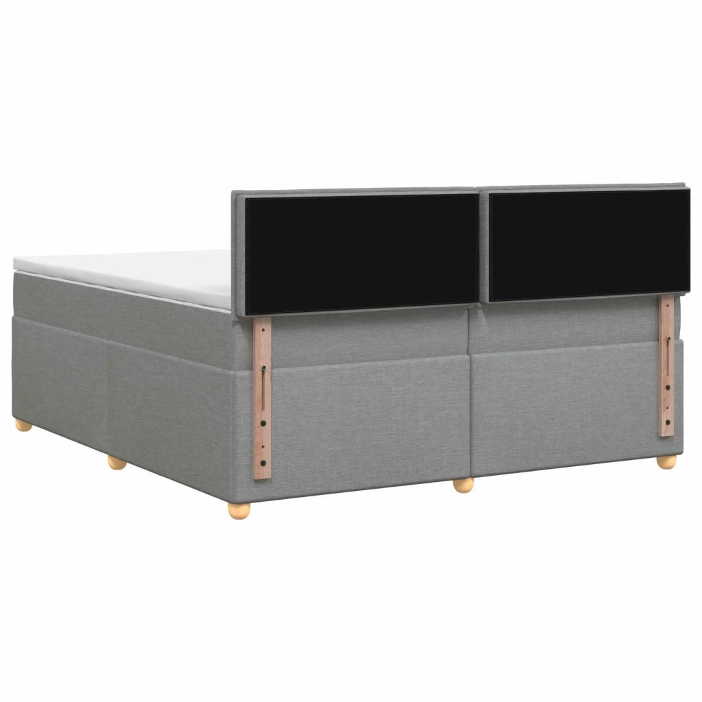 Letto box spring con materasso Grigio Chiaro 200 x 200 cm 3451028