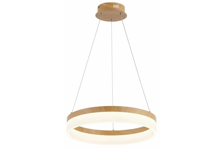 Lampada a sospensione anello Ø40 legno chiaro LED 24W Reality