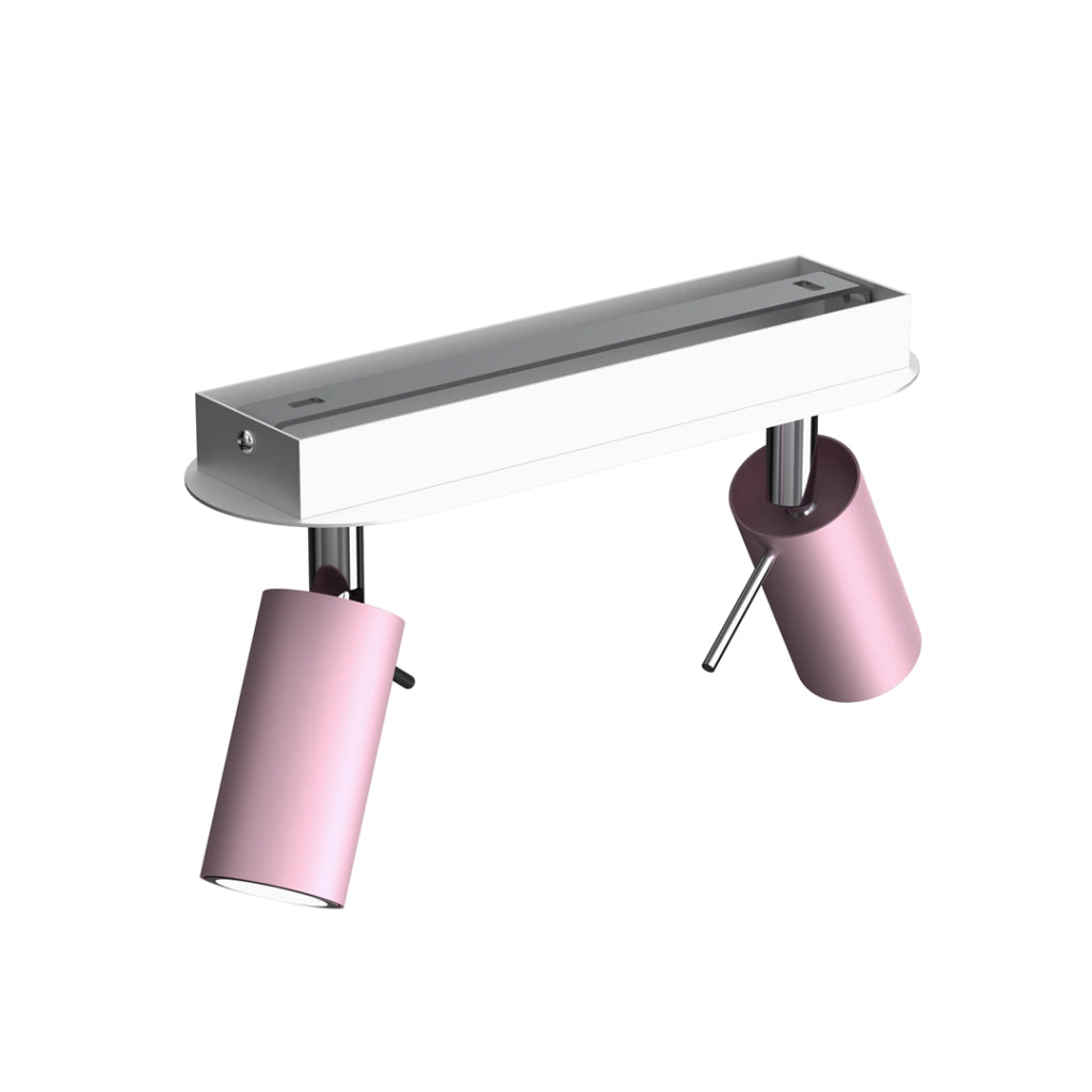 Plafoniera Milagro Preston 2 faretti GU10 rosa cromo