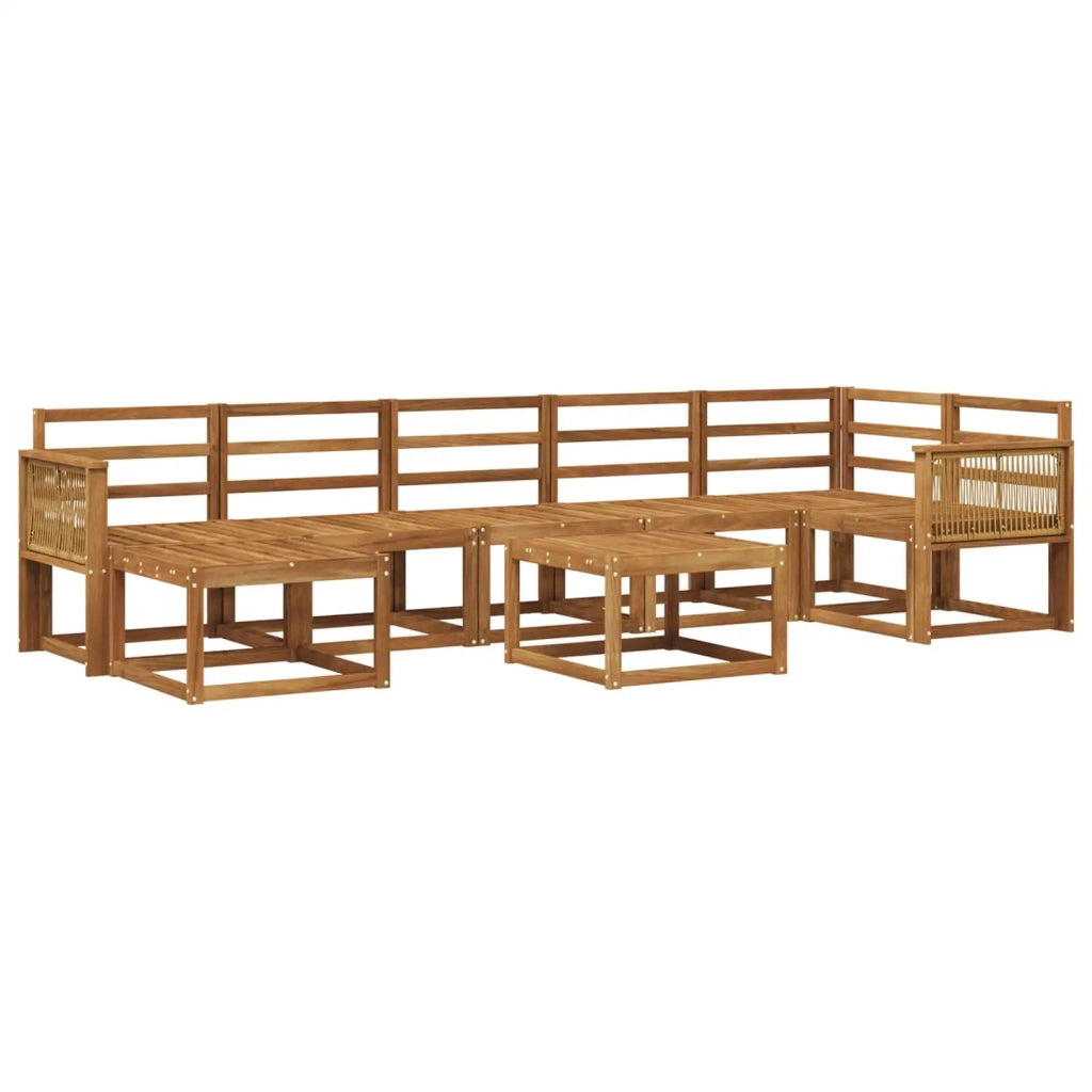 Set di divani da esterno 8 pcs Naturale