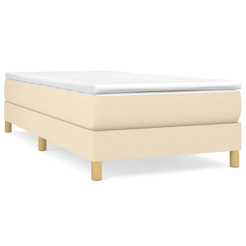 Struttura Letto a Rete a Molle Crema 90x200 cm in Tessuto 3120587