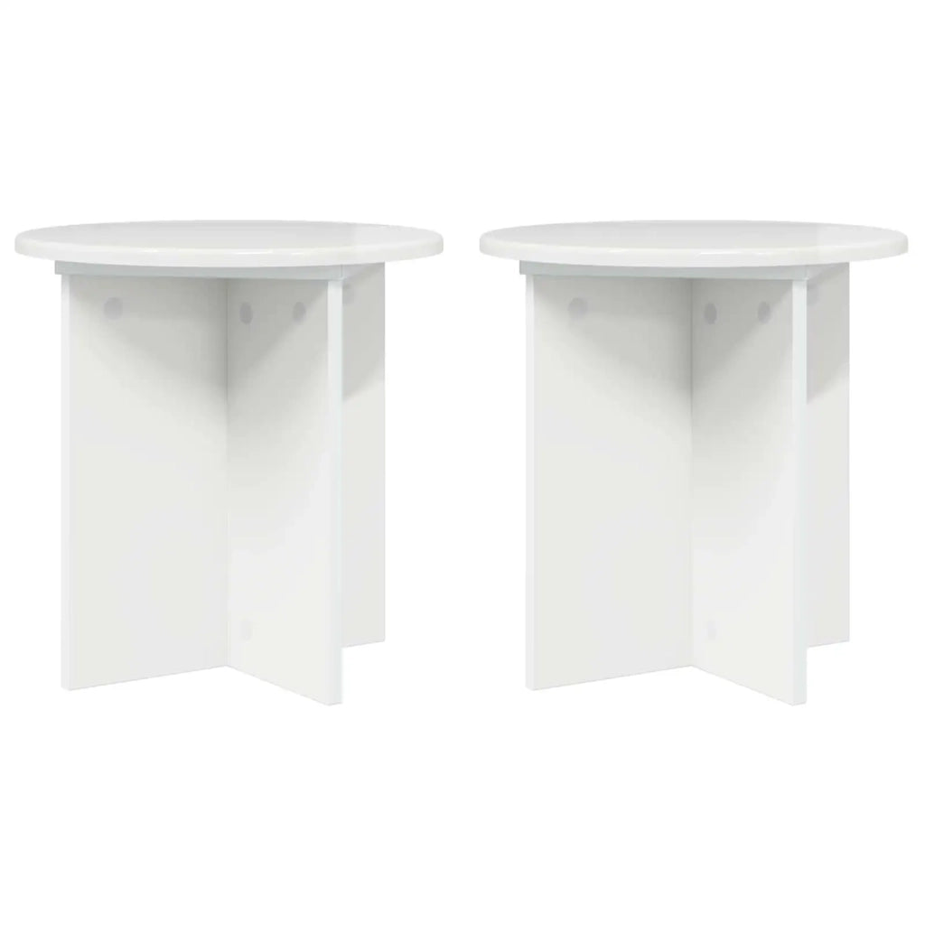 Supporto per piante 2 pcs Bianco Lucido 40 x 40 x 40 cm 899730