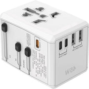 Adattatore per viaggi internazionali - USB-C con 5 porte - compatto per viaggi