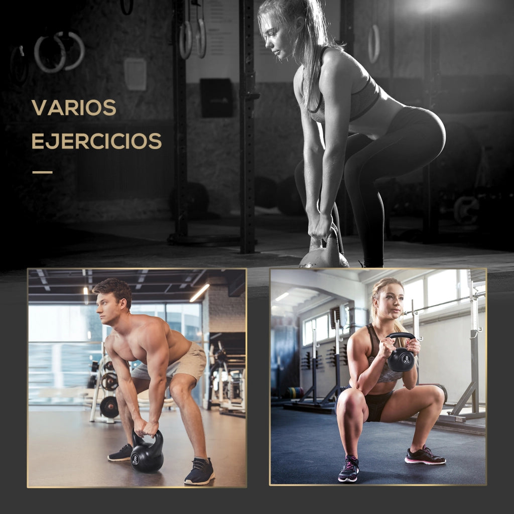 Kettlebell 8 kg ¨C zephmum ¨C Nero 22x17x24 cm
