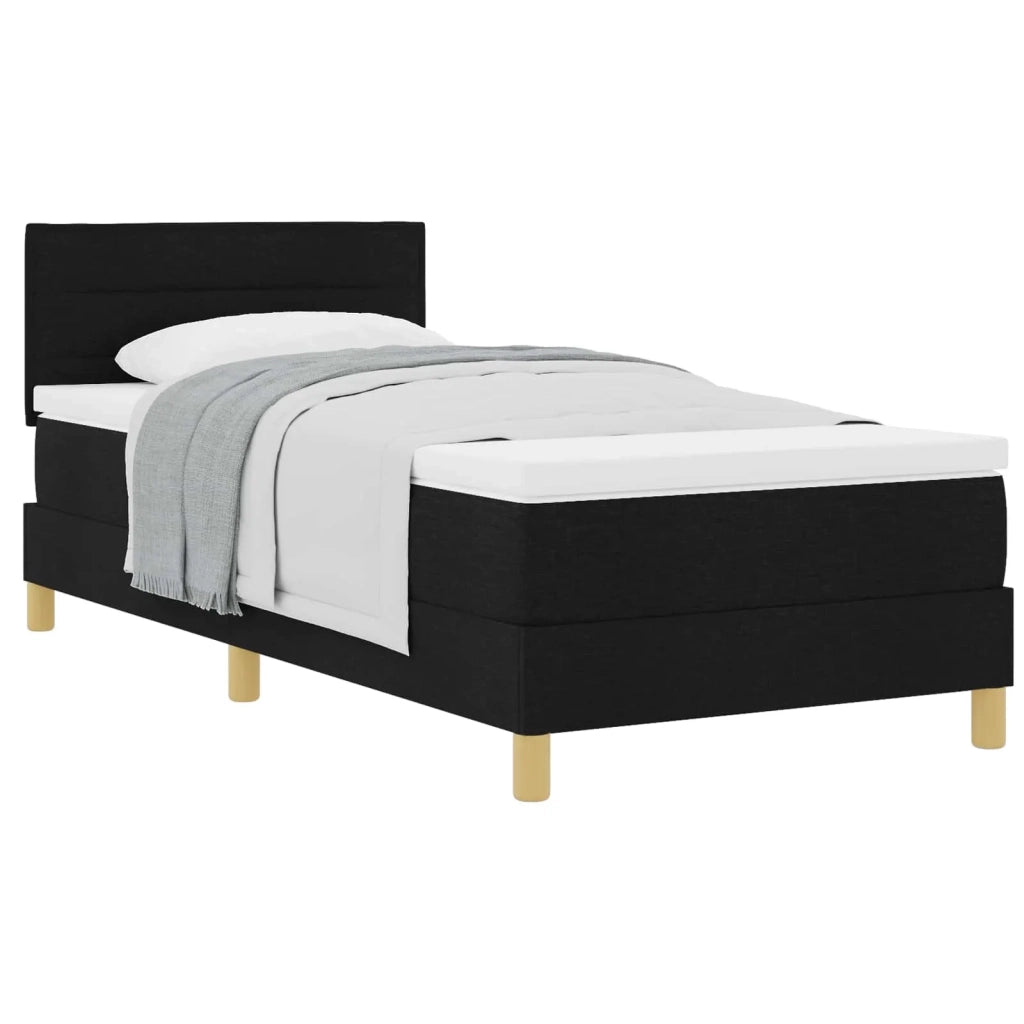 Letto a molle con cuscino Nero 100 x 200 cm Tessuto 3338820
