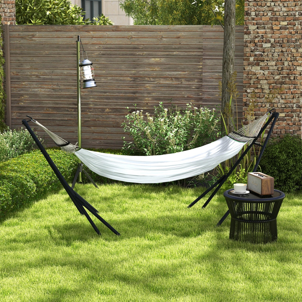 Amaca con struttura ¨C Minimal ¨C 263x89x100 cm, nero e bianco
