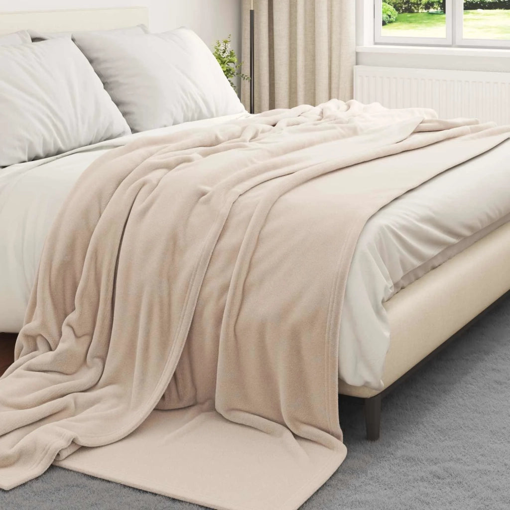 Coperte da Pile 6 pcs Beige 240 x 270 cm Panno 42016792