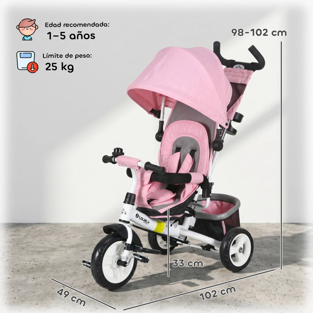 Triciclo Bambini Rosa ¨C Minimal ¨C Portabotellas