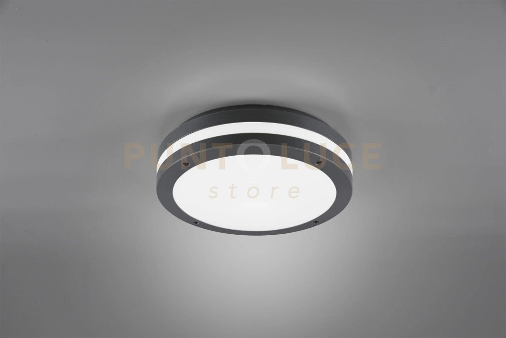 KENDAL PLAFONIERA LED 11W 1180lm, 3000K DA ESTERNO METACRILATO NERO D. 30CM IP55