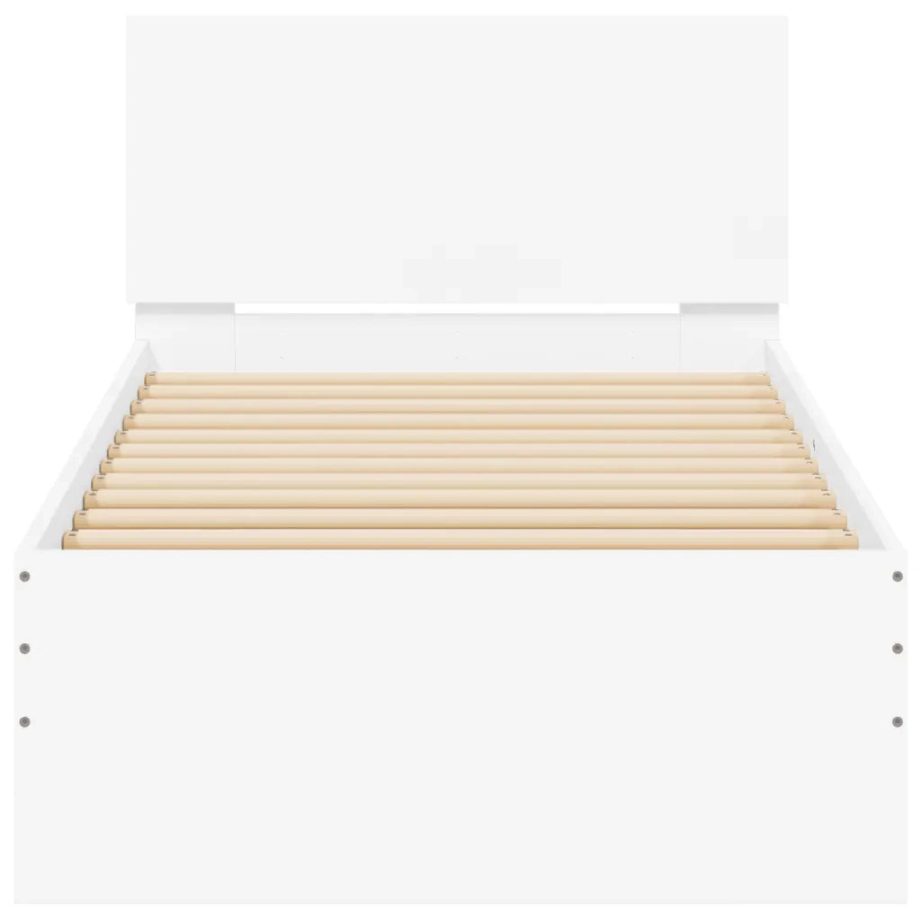 Giroletto con Testiera e LED Bianco 75x190 cm 838841