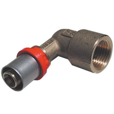 RACCORDO PRESS CURVO FEMMINA PER MULTISTRATO- 1/2 x 16 -CONF- FAIDF- pezzi 1