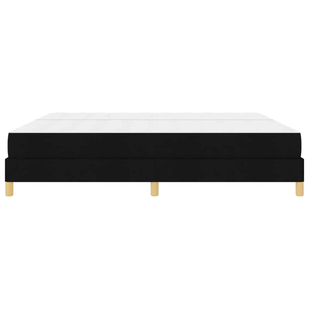 Letto a molle con materasso Nero 200 x 200 cm Tessuto