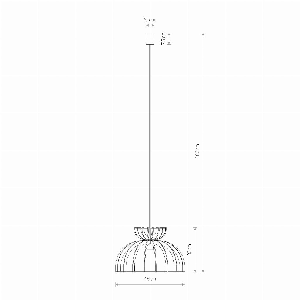 Lampada sospensione Nowodvorski KYMI C legno Ø48 E27
