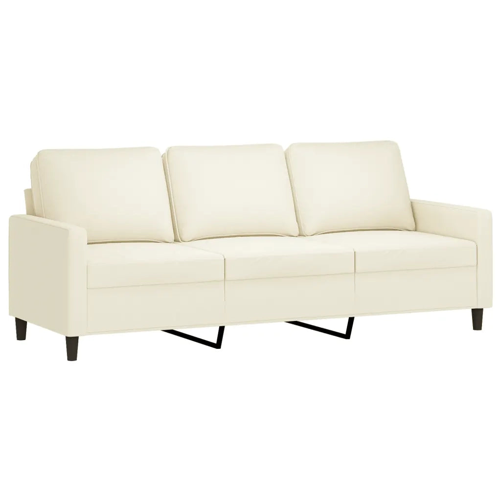Set di Divani 4 pz Crema in Velluto 3201952