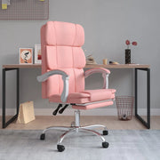 Poltrona da Ufficio Reclinabile Rosa in Similpelle 349633