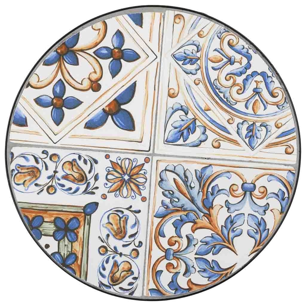 Set di 3 supporti in mosaico Multicolore e ferro battuto: 30x68h, 25x5