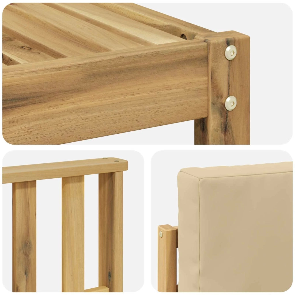 Set di divani da esterno con cuscino 6 pcs Bianco e Beige 3387662