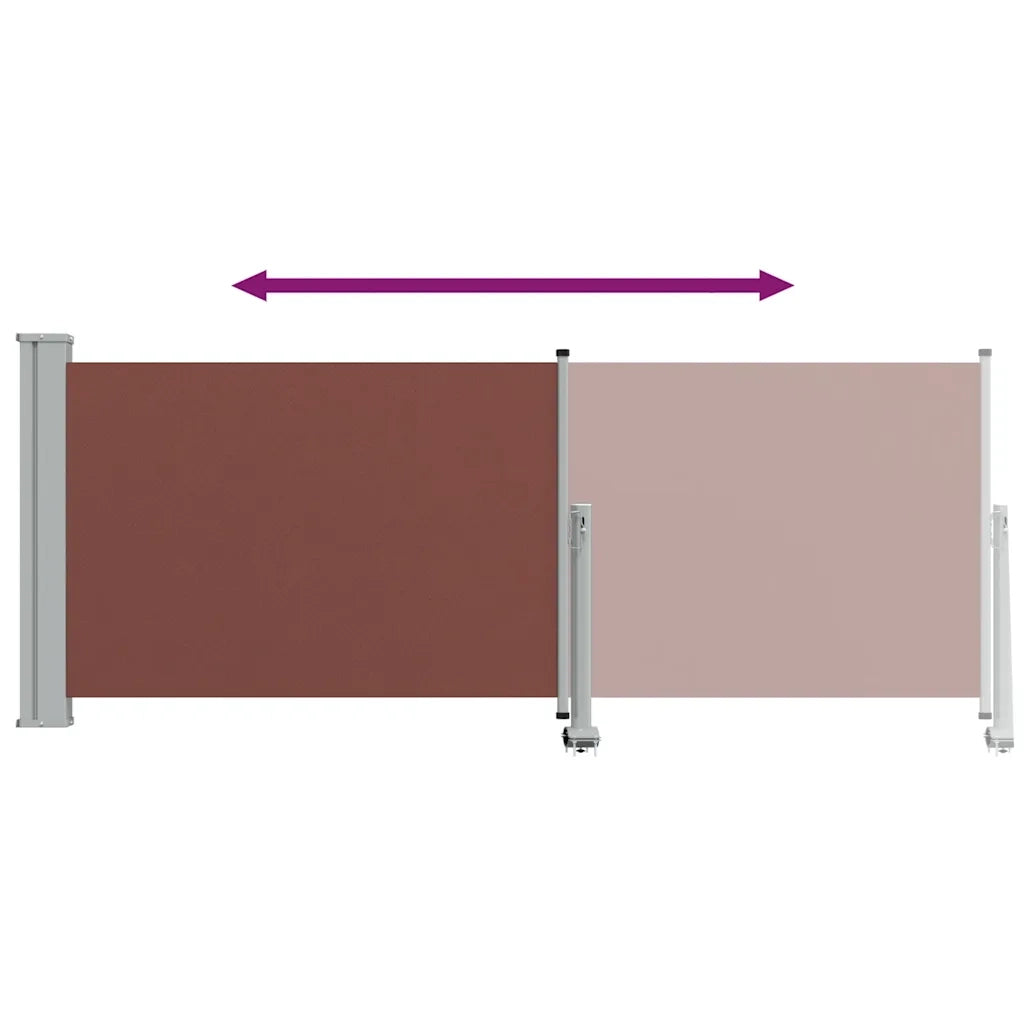 Tenda Laterale Retrattile per Patio 100x300 cm Marrone 48340
