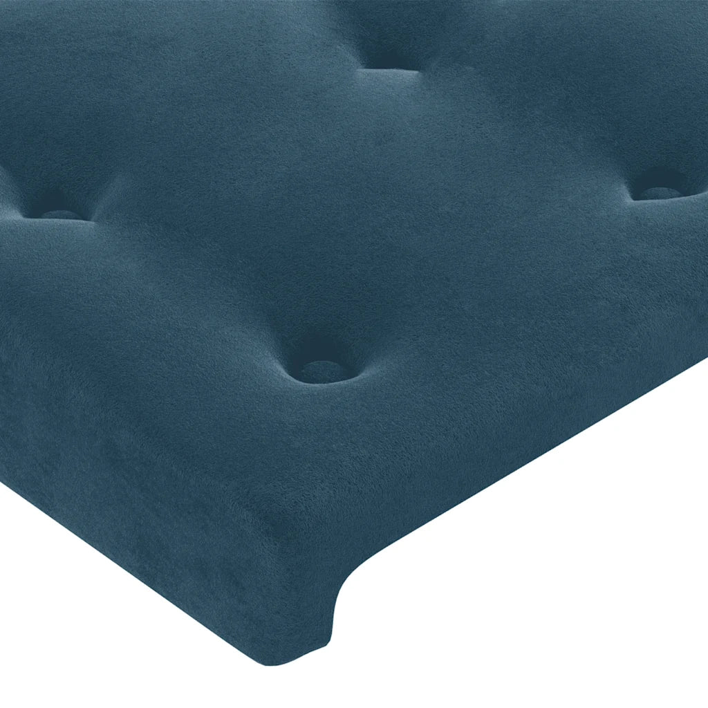 Letto a Molle con Materasso e LED Blu Scuro 100x200 cm 3134631