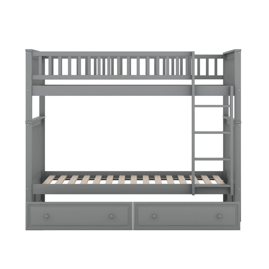 Letto a Castello con Cassetti Cabrio ¨C MINIMAL ¨C Grigio 90x200